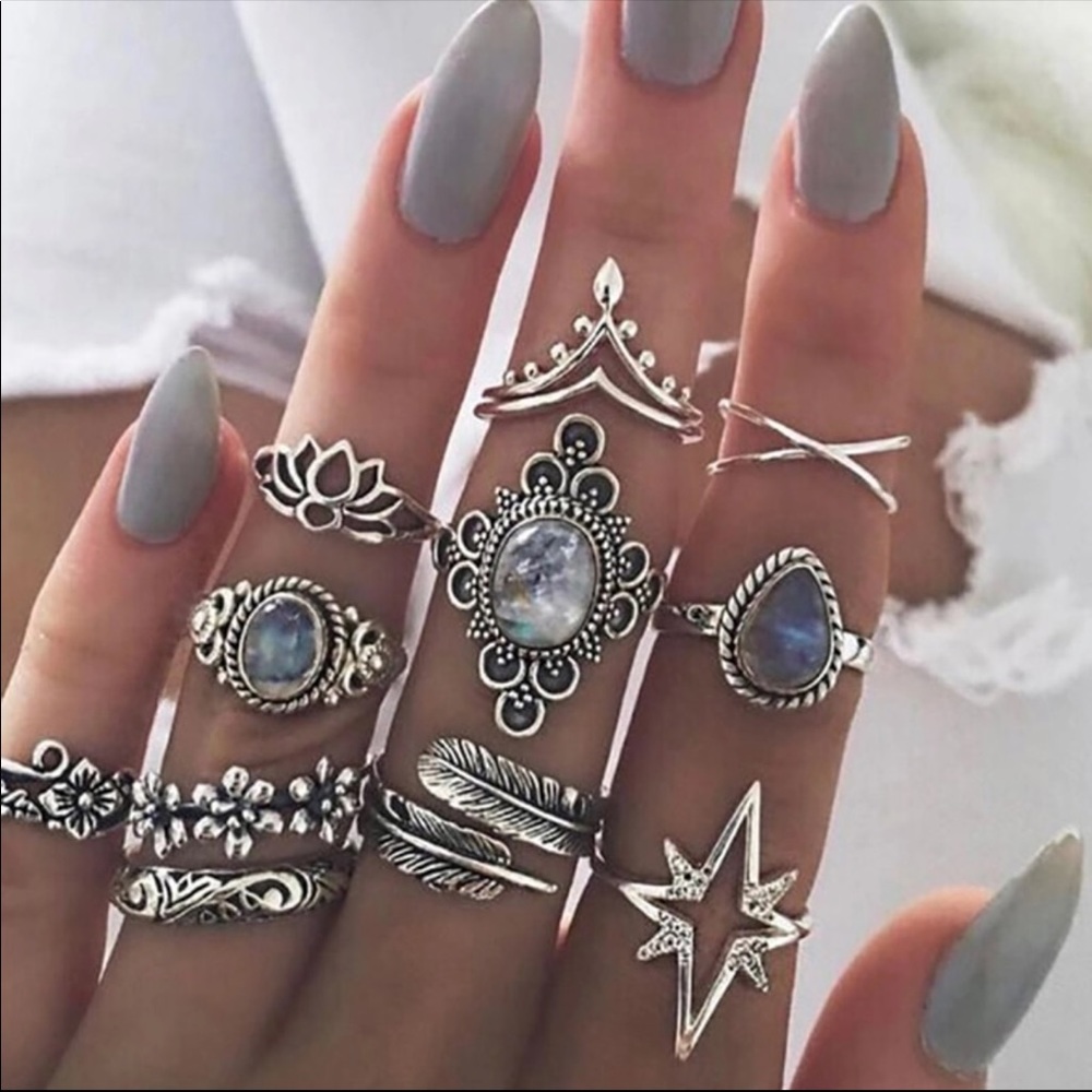 11 pc womens lot ring boho fashion  gift